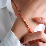 Natural red carnelian beaded bracelet