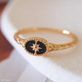 Dainty gold signet ring