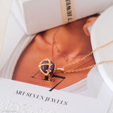 Royal Crown Amethyst Charm, February Birthstone Jewelry, Gift for Her, Crystal Healing Necklace