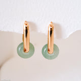 Jade Hoop Earrings
