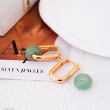 Jade Hoop Earrings