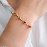 Garnet Tennis Bracelet