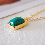 Rectangle Malachite Necklace
