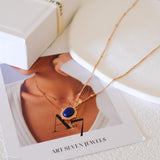 Minimalist natural blue oval lapis lazuli pendant necklace with beaded 18K gold bezel on dainty satellite chain by Art7Jewels