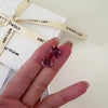 Gold purple irregular amethyst stud earrings, February birthstone jewelry, Calming crystal earrings, Gift for her