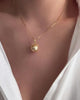 Dainty Gold Pearl Necklace, Golden South Sea pearls pendant, One pearl necklace, 925s Silver necklace, Gifts for her