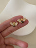 Dainty bee earrings, Cute bee stud earrings, Cz gold bee, Bumble Bee Stud Earrings for Women, Gifts for her