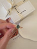 Dainty moss agate ring