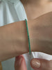 Dainty emerald tennis bracelet, Silver emerald bracelet, 2mm thin tennis bracelet, Green bracelet, Gifts for her