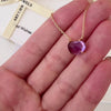 Amethyst necklace, Natural Amethyst pendant, February birthstone necklace, Candy crystal necklace, 925s silver necklace, Gift for her