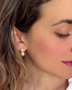 12mm Golden pearl earrings, Gold South Sea pearls stud earrings, Bridesmaid earrings, 925s Silver earrings,  Gifts for her