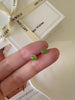  Green gemstone earrings, Cute earrings, Silver earrings, Gift for her,