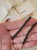 Dainty gold onyx necklace