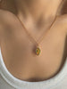Dainty marquise citrine necklace, Yellow Citrine pendant, Gemstone necklace, Chunky gold necklace, Gifts for her