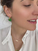 Jade hoops earrings