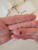 Minimalist gold carnelian necklace, Red carnelian pendant,  Red gemstone necklace,  Silver necklace, Gift for her