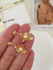 18k gold Conch earrings with freshwater pearls, Seashell earrings