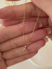 Teardrop Aquamarine necklace, Tiny Aquamarine pendant, Gemstone necklace, Blue stone necklace, Silver necklace, Gift for March baby