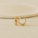 Pendientes aro croissant