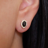 vintage black onyx earrings
