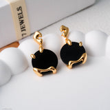 Pendientes de ónix negro